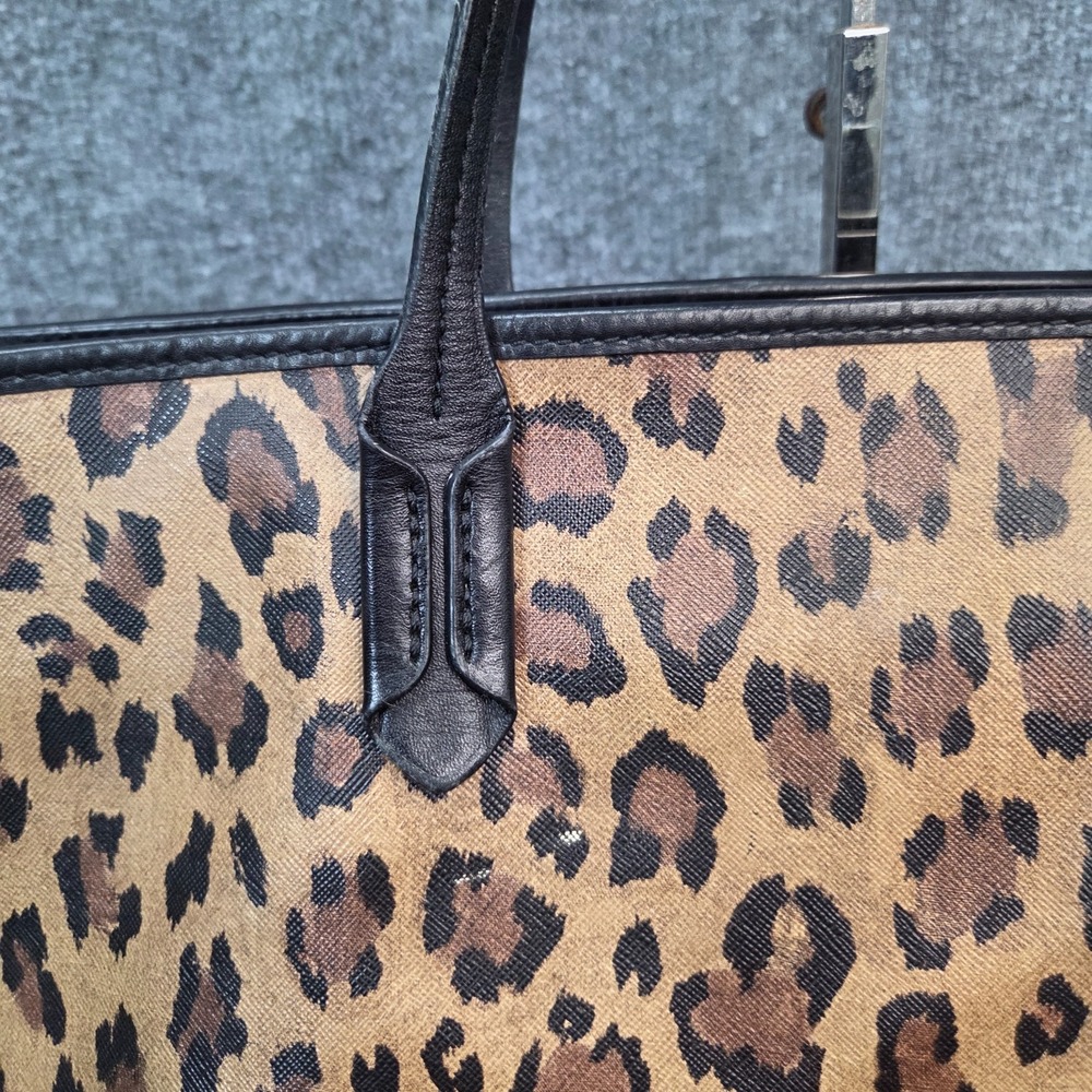 Lauren Ralph Lauren Caldwell Leopard Shopper Tote Bag Designer Handbag Purse - Picture 4 of 16